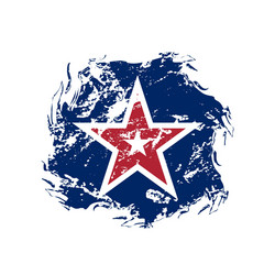 american flag star grunge symbol Vector Image