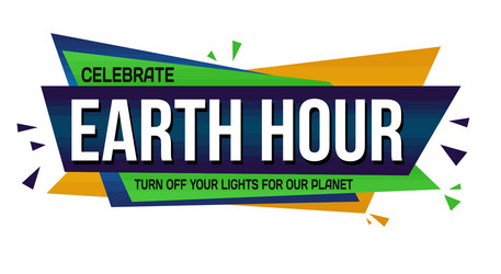 Earth hour banner design vector