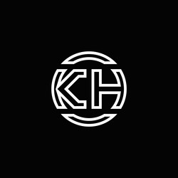 Hk logo monogram emblem style with crown shape Vector Image