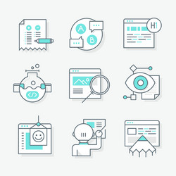 Website Development & Optimization Icons vector image