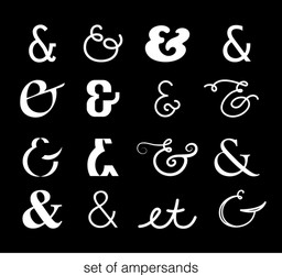 Elegant Amperands & Script Typography vector image