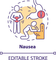 Nausea queasiness poisoning symptoms concept Vector Image