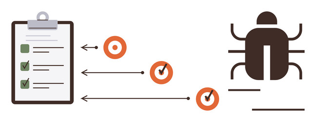 bug tracking and issue resolution process Vector Image