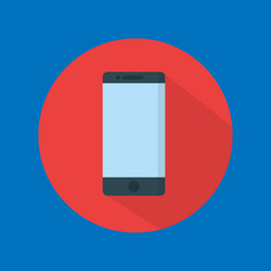 Phone icon on circle shape vector