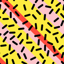 retro seamless pattern in memphis style design vector image