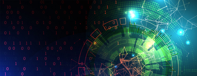 abstract technology background with plexus effect vector image