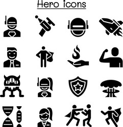 Fitness strong icon set Royalty Free Vector Image