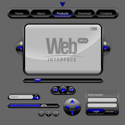 Modern Web UI Controls vector image