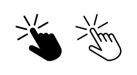 click icon cursor pointer sign vector image