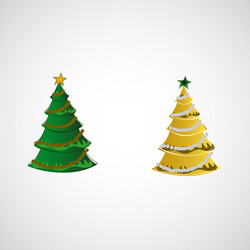 Set of trees on a light background vector