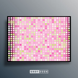 Background template with mosaic gradient texture vector