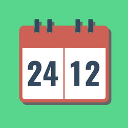 Calendar date 2412 flat style vector