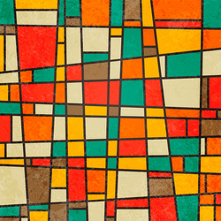Geometric Retro Pattern Background vector image