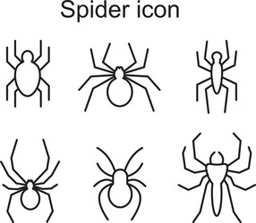 Spider icon template black color editable vector