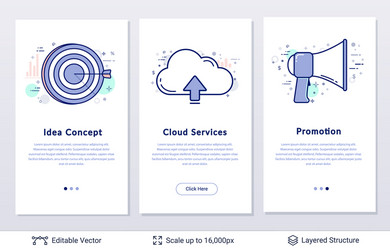 team promotion conceptual symbols vector