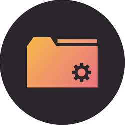 folder file document block style icon vector image