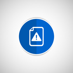 Security warning in browser icon alert bug vector