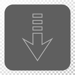 send down rounded square button vector image