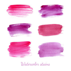 set of watercolor stains Vector Image