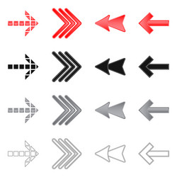 design of element and arrow symbol set vector image