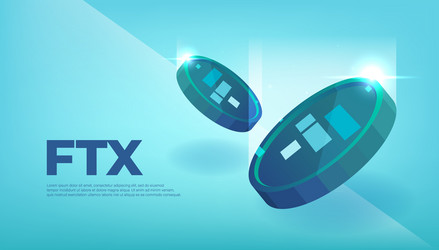 Ftx token banner ftt coin cryptocurrency vector