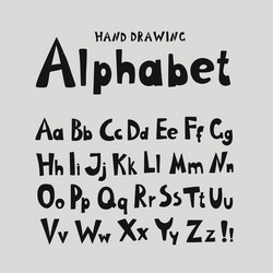 Hand-Drawn Alphabet Characters - Script Style vector image
