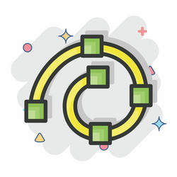 icon draw spiral related to graphic design tools vector image