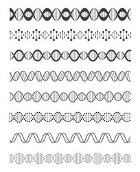 Dna images - line design style elements vector