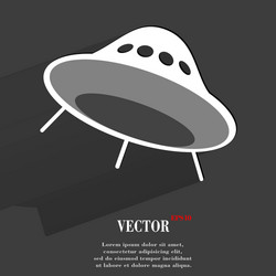 flat modern web button with long shadow and space vector image