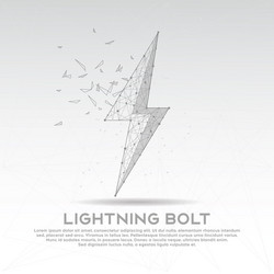 lightning bolt mesh line digitally drawn low poly vector image