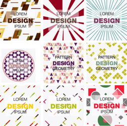 set of abstract background texture design bright vector image