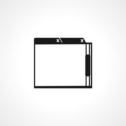 Browser simple isolated web icon vector