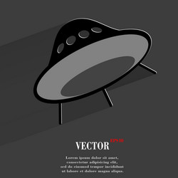 flat modern web button with long shadow and space vector image