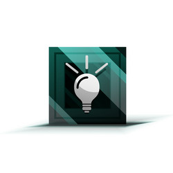 light bulb new idea concept web button vector image