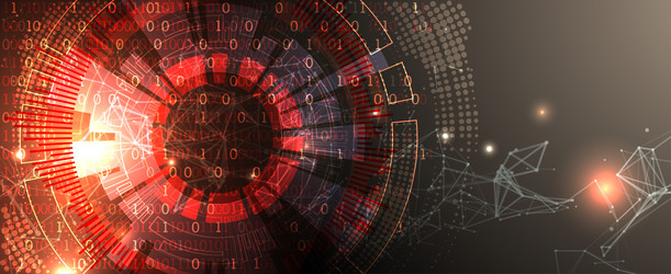 abstract technology background with plexus effect vector image