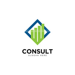 business consulting logo template growth chart vector