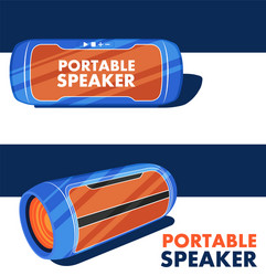 portable wireless speaker in flat style vector