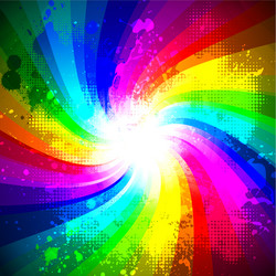 Ink splat rainbow background Royalty Free Vector Image