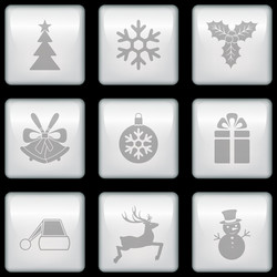 christmas icons vector