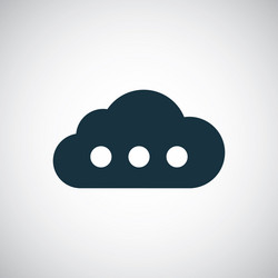 Cloud icon for web and ui on white background vector