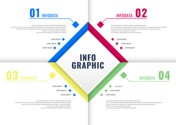Four Element Square Frame - Modern Infographic vector image