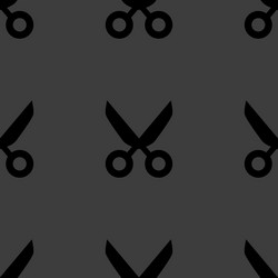 scissors web icon flat design seamless pattern vector image