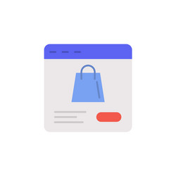 E-commerce web site page package button color vector