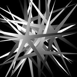 Edgy pointed random overlapping shapes abstract vector