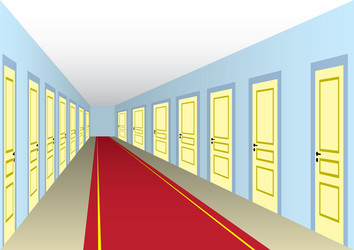 hall with doors vector