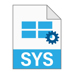 modern flat design of sys file icon for web vector image
