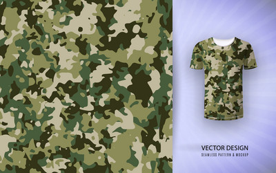 Tshirt camouflage background seamless pattern vector