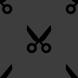 scissors web icon flat design seamless pattern vector image