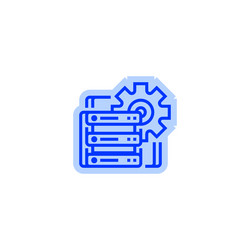 server network configuration setting line icon vector image