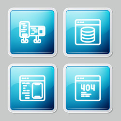 set line computer monitor screen server data web vector image